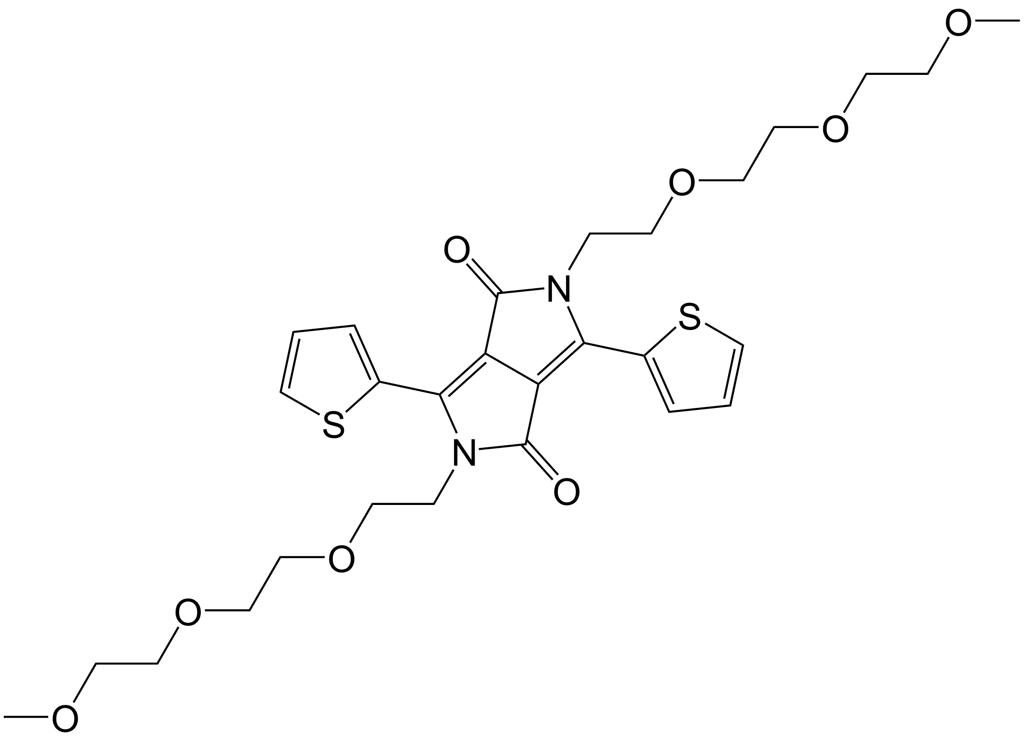 2,5-bis(2-(2-(2-methoxyethoxy)ethoxy)ethyl)-3,6-di(thiophen-2-yl)pyrrolo[3,4-c]pyrrole-1,4(2H,5H)-dione/1296131-04-8
